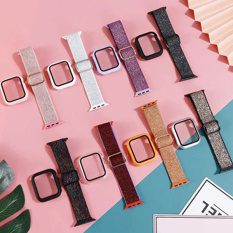 Nylon Strap for Apple watch band 40mm 44mm 45mm 41mm 38mm 42mm Glitter Shining WatchBand iWatch series 7 8 6 4 3 se Accessories
Nylon Strap for Apple watch band 40mm 44mm 45mm 41mm 38mm 42mm Glitter Shining WatchBand iWatch series 7 8 6 4 3 se Accessories