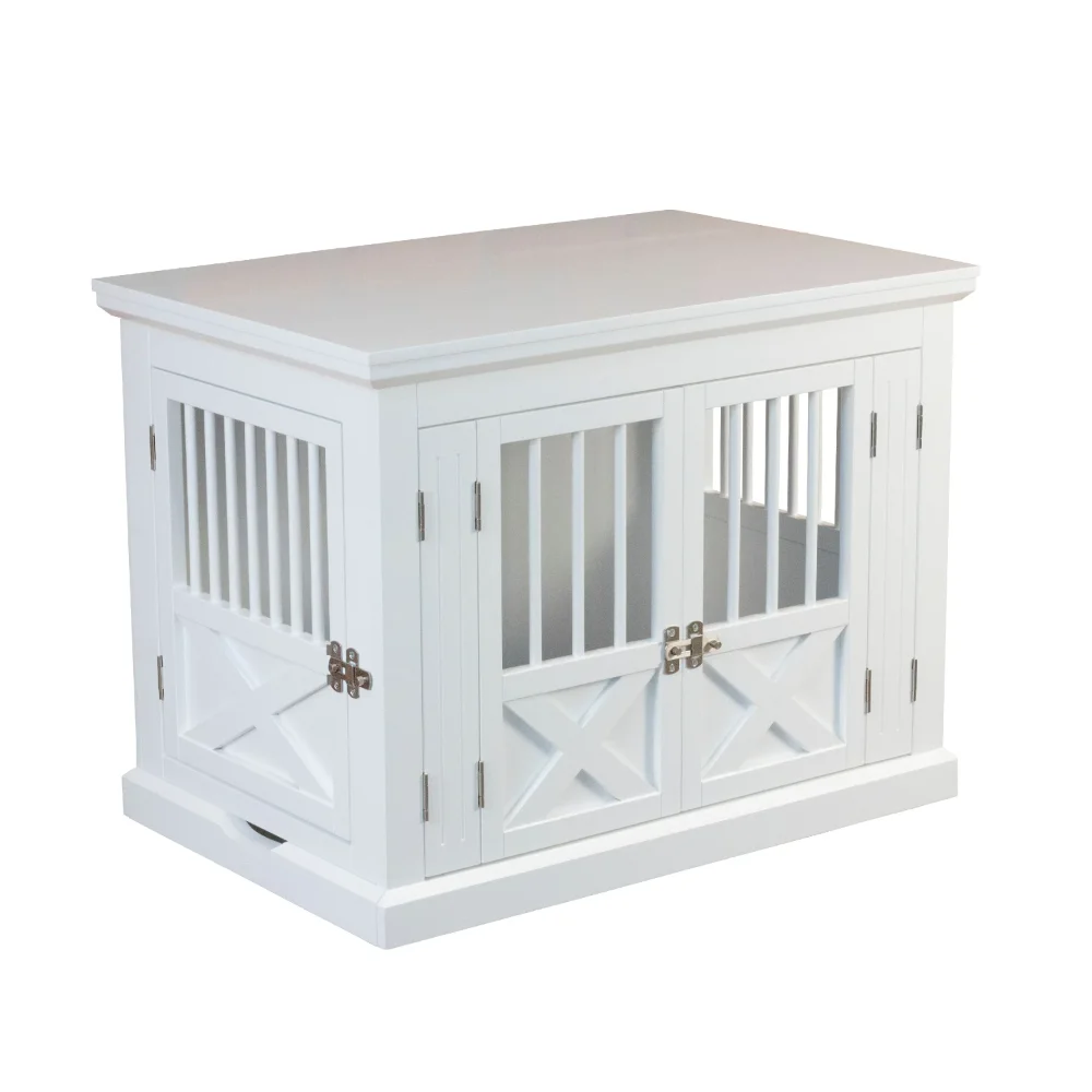 Zoovilla Triple Door Dog Crate, White, Medium, 30.63"L x 20.39"W x 23.23"H 
Zoovilla Triple Door Dog Crate, White, Medium, 30.63"L x 20.39"W x 23.23"H