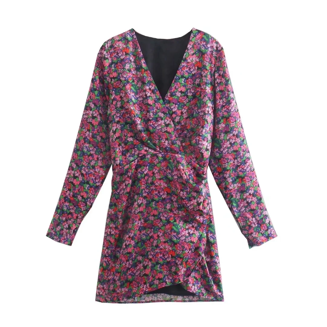 XITIMEAO Women Fashion Floral Print Draped Mini Dress Vintage Long Sleeve Side Zipper Female Dresses Vestidos Mujer
XITIMEAO Women Fashion Floral Print Draped Mini Dress Vintage Long Sleeve Side Zipper Female Dresses Vestidos Mujer