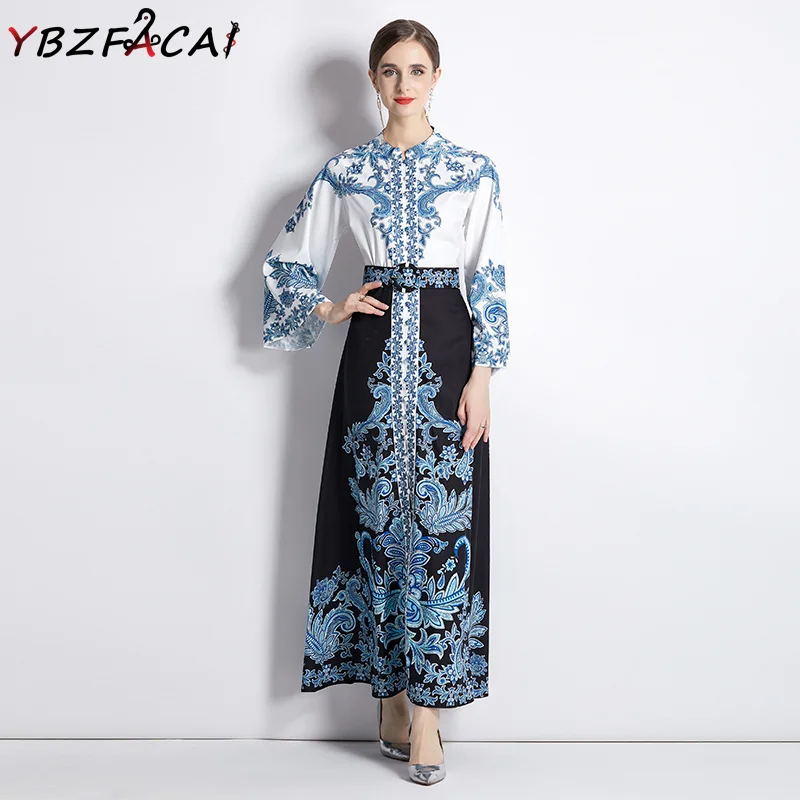 Осеннее Новое однобортное платье с сине-белым фарфоровым принтом и воротником-стойкой, элегантное облегающее платье с длинным рукавом, черный Халат 2022
Осеннее Новое однобортное платье с сине-белым фарфоровым принтом и воротником-стойкой, элегантное облегающее платье с длинным рукавом, черный Халат 2022