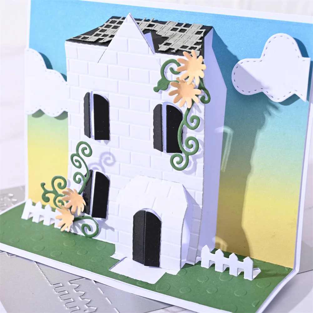 The house shape can be used for three-dimensional greeting card DIY metal cutting embossing knife die scrapbook decoration
The house shape can be used for three-dimensional greeting card DIY metal cutting embossing knife die scrapbook decoration