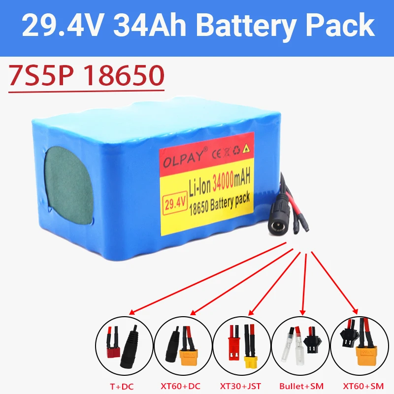 2020 high quality 7S5P 24v 34Ah battery 250w 29.4V 34000mAh lithium-ion battery for wheelchair electric bicycle
2020 high quality 7S5P 24v 34Ah battery 250w 29.4V 34000mAh lithium-ion battery for wheelchair electric bicycle