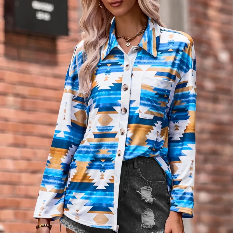 Womens Shirt Autumn Printed Single Breasted Turn Down Collar Pocket Shirt Casual Blusa Mujer Moda 2023 Kadin Bluzlari Top Mujer
Womens Shirt Autumn Printed Single Breasted Turn Down Collar Pocket Shirt Casual Blusa Mujer Moda 2023 Kadin Bluzlari Top Mujer