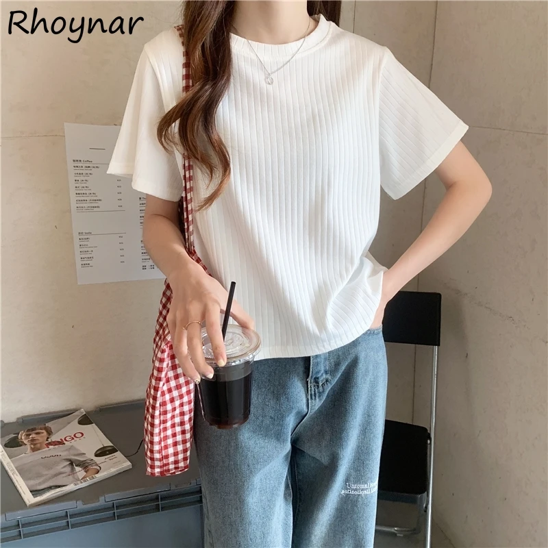 Knitting T-shirts Women Short Sleeve Solid Slim Simple Basic All-match Cool Sexy Elegant Casual Harajuku Streetwear Korean Style
Knitting T-shirts Women Short Sleeve Solid Slim Simple Basic All-match Cool Sexy Elegant Casual Harajuku Streetwear Korean Style