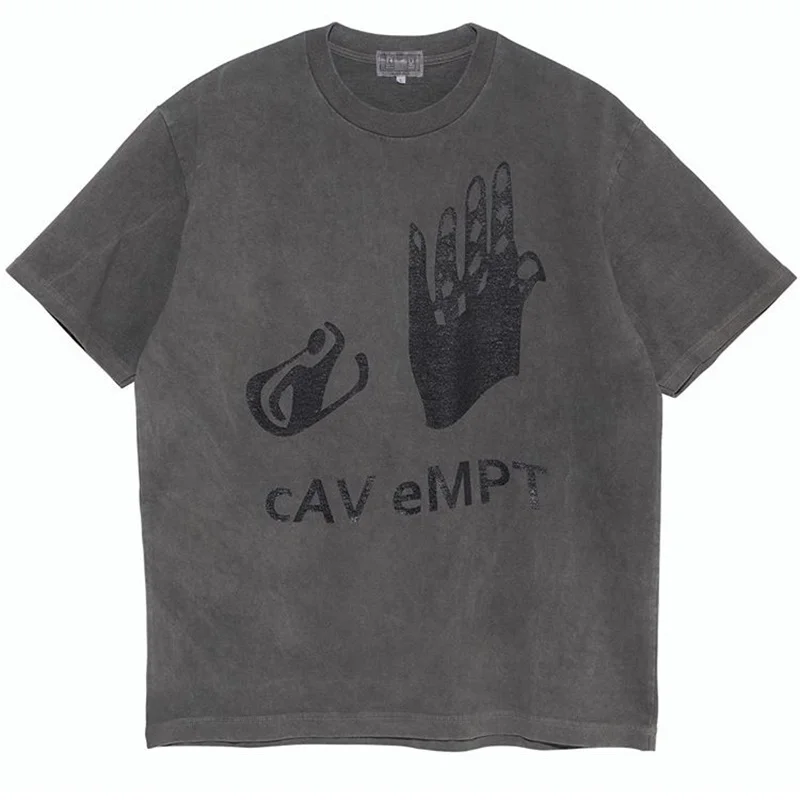 C.E CAVEMPT 23AW Retro Dilapidated Washing Batik Palm Ghost Hand Fallow Round Neck Short Sleeve T-Shirt For Men And Women
C.E CAVEMPT 23AW Retro Dilapidated Washing Batik Palm Ghost Hand Fallow Round Neck Short Sleeve T-Shirt For Men And Women
