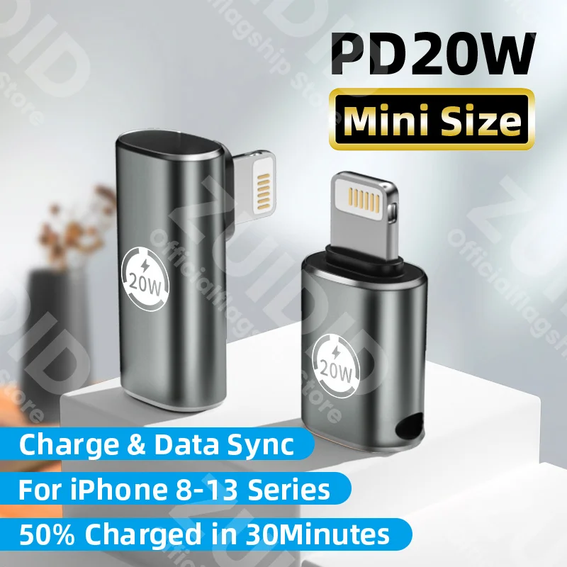 PD20W USB Type-C Fast Charging Adapter For iPhone 13 12 11 USB C Female to 8-Pin Male Converter Adapter OTG Data Sync Connector
PD20W USB Type-C Fast Charging Adapter For iPhone 13 12 11 USB C Female to 8-Pin Male Converter Adapter OTG Data Sync Connector
