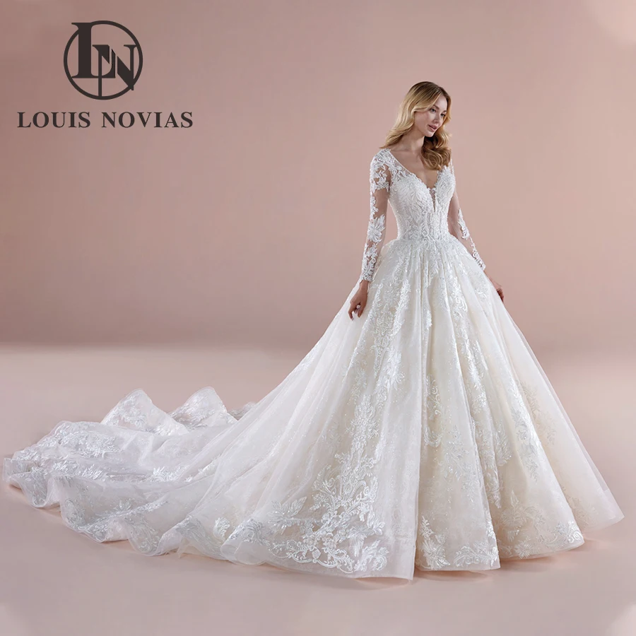 Свадебное платье с длинным рукавом LOUIS NOVIAS, роскошное кружевное платье невесты, ТРАПЕЦИЕВИДНОЕ элегантное платье с V-образным вырезом для принцессы, 2022
Свадебное платье с длинным рукавом LOUIS NOVIAS, роскошное кружевное платье невесты, ТРАПЕЦИЕВИДНОЕ элегантное платье с V-образным вырезом для принцессы, 2022