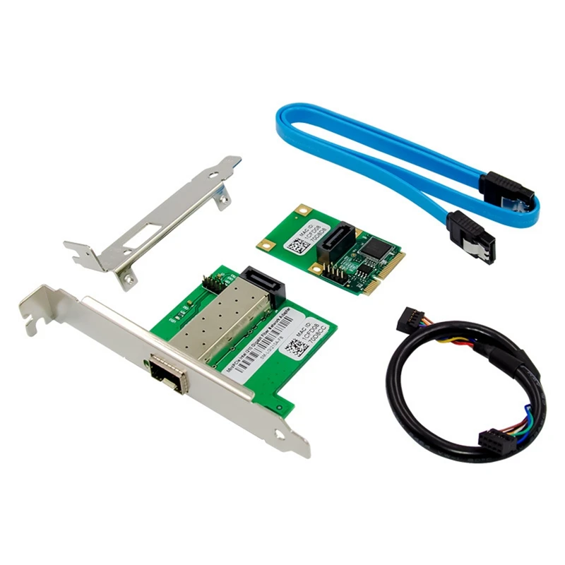 WGI210AS Мини PCIE Сетевая карта Гигабитная однопортовая серверная сетевая SFP I210-F1