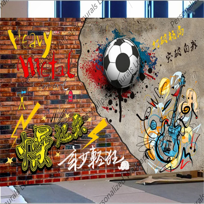 Custom Retro Wall Brick Cement Wall Rock Music Style Football Wallpaper Bar KTV Tooling Background Mural Papel De Parede 3d
Custom Retro Wall Brick Cement Wall Rock Music Style Football Wallpaper Bar KTV Tooling Background Mural Papel De Parede 3d