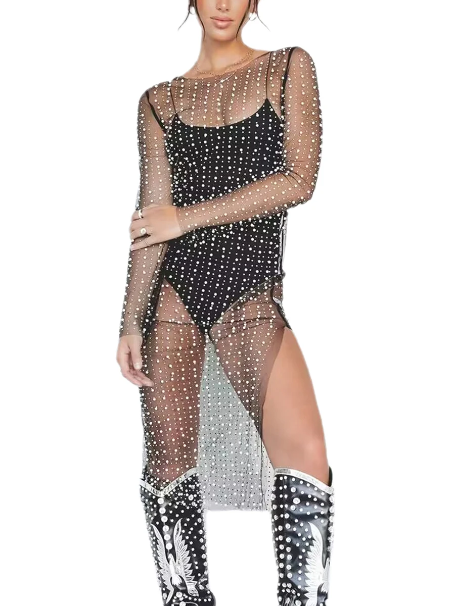Women s Pearl Rhinestone Cover Up Cardigan Long Sleeve See Through Mesh Bikini Beach Summer (Ar Nude M)
Women s Pearl Rhinestone Cover Up Cardigan Long Sleeve See Through Mesh Bikini Beach Summer (Ar Nude M)