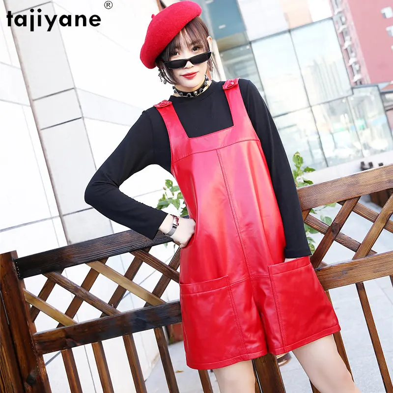 Tajiyane Real Sheepskin Leather Summer Jumpsuit for Women Short Jumpsuits Women Clothing Wide Leg Short Loose Backstrap Trousers
Tajiyane Real Sheepskin Leather Summer Jumpsuit for Women Short Jumpsuits Women Clothing Wide Leg Short Loose Backstrap Trousers