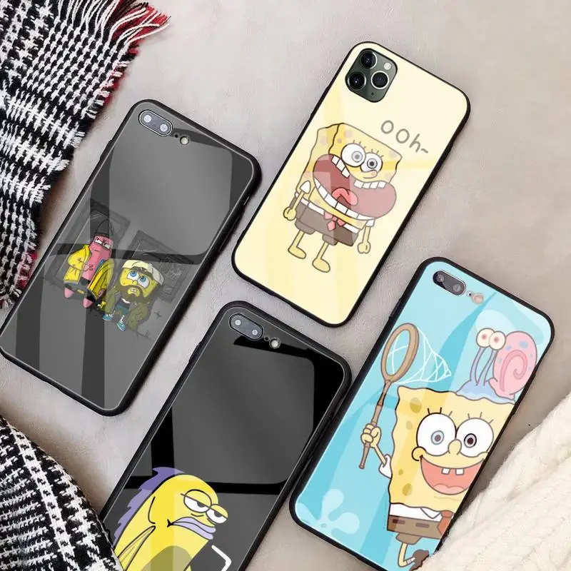 Spongebob Funny Cartoon Phone Case Glass For Iphone 13 11 12 Pro Max Mini XR X XS 6 7 8 PLUS Cover Coque
Spongebob Funny Cartoon Phone Case Glass For Iphone 13 11 12 Pro Max Mini XR X XS 6 7 8 PLUS Cover Coque