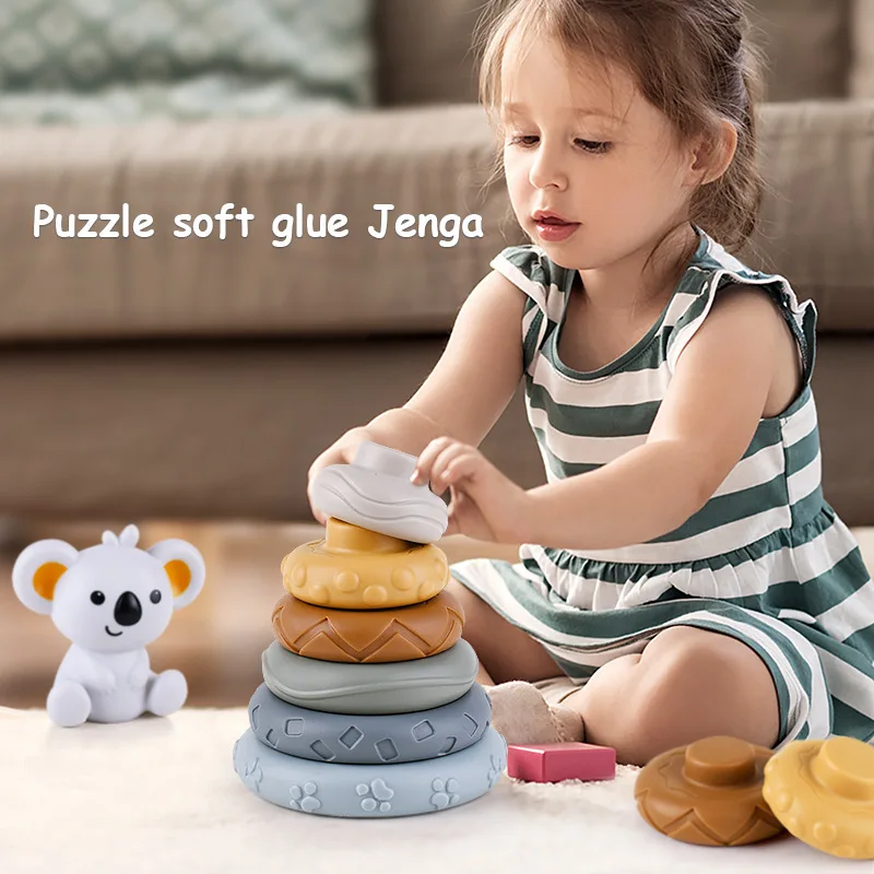 Baby Toy Soft Building Blocks Silicone Stacking Blocks Round Shape Silicone Construction Toy Rubber Teethers Montessori Toy gift
Baby Toy Soft Building Blocks Silicone Stacking Blocks Round Shape Silicone Construction Toy Rubber Teethers Montessori Toy gift