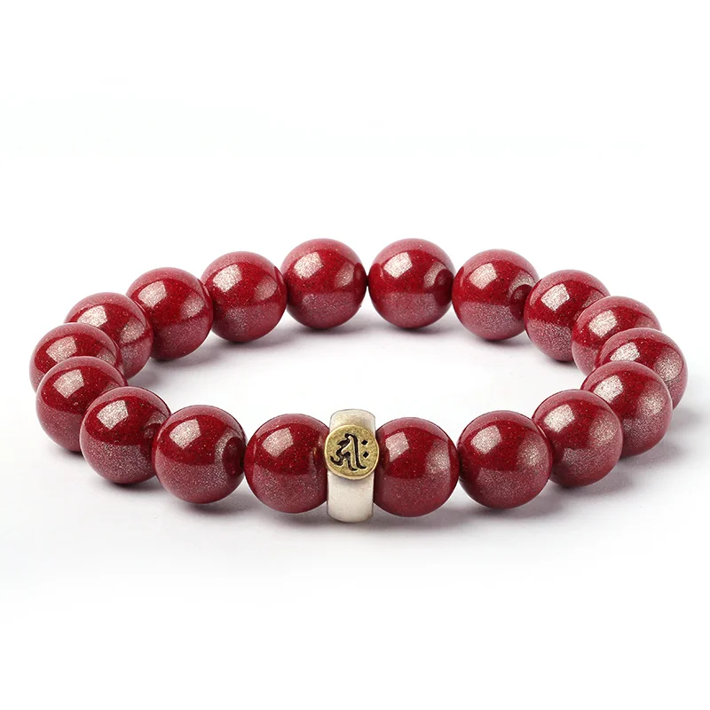 Natural Raw Gemstone Cinnabar Bracelet Natal Year Gift Women's Chinese Zodiac Cow Buddha Beads Red Sand Purple Gold Sand
Natural Raw Gemstone Cinnabar Bracelet Natal Year Gift Women's Chinese Zodiac Cow Buddha Beads Red Sand Purple Gold Sand