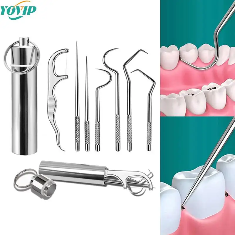 Portable Dental Tools Set Flossing Tooth Picking Tool Stainless Steel Spiral Ear Pick Spoon Kit Oral Hygiene Tartar Removal
Portable Dental Tools Set Flossing Tooth Picking Tool Stainless Steel Spiral Ear Pick Spoon Kit Oral Hygiene Tartar Removal