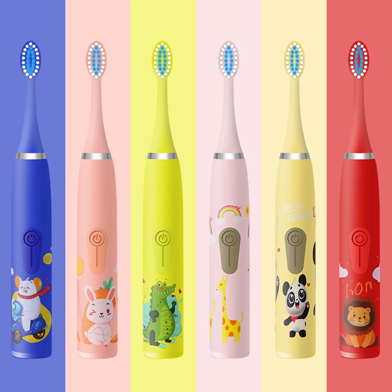 Sonic Electric Toothbrush Child Kids for Children Teeth Cleaner with 5 Brush Heads Teethbrush Girls Boys Baby Soft
Sonic Electric Toothbrush Child Kids for Children Teeth Cleaner with 5 Brush Heads Teethbrush Girls Boys Baby Soft
