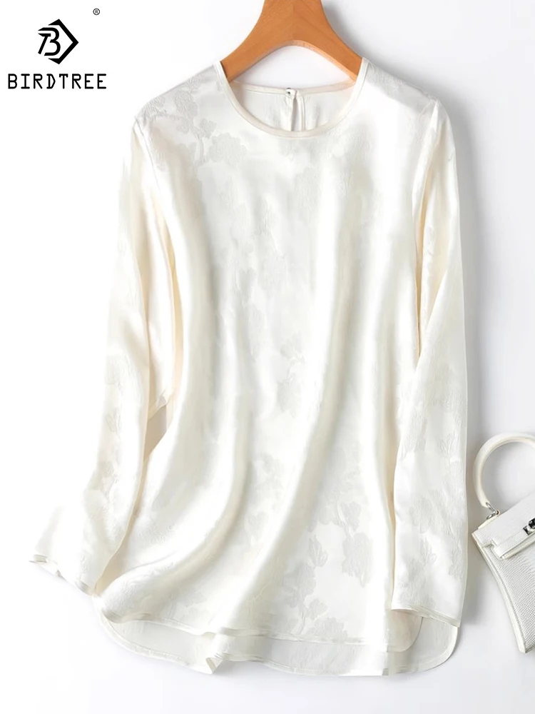 Birdtree 30 мм 50% шелк тутового шелкопряда жаккард барокко тиснением диск Кнопка Сплит с длинными рукавами, с круглым вырезом Свободная блузка T39349QD
Birdtree 30 мм 50% шелк тутового шелкопряда жаккард барокко тиснением диск Кнопка Сплит с длинными рукавами, с круглым вырезом Свободная блузка T39349QD