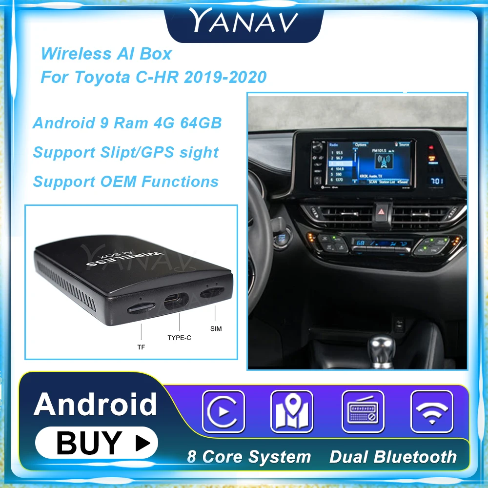 Беспроводная коробка с искусственным интеллектом для Toyota C-HR 2019-2020 Android Auto Android 9 4G 64 Гб смарт-бокс Plug and Play Ai адаптер с Carplay
Беспроводная коробка с искусственным интеллектом для Toyota C-HR 2019-2020 Android Auto Android 9 4G 64 Гб смарт-бокс Plug and Play Ai адаптер с Carplay