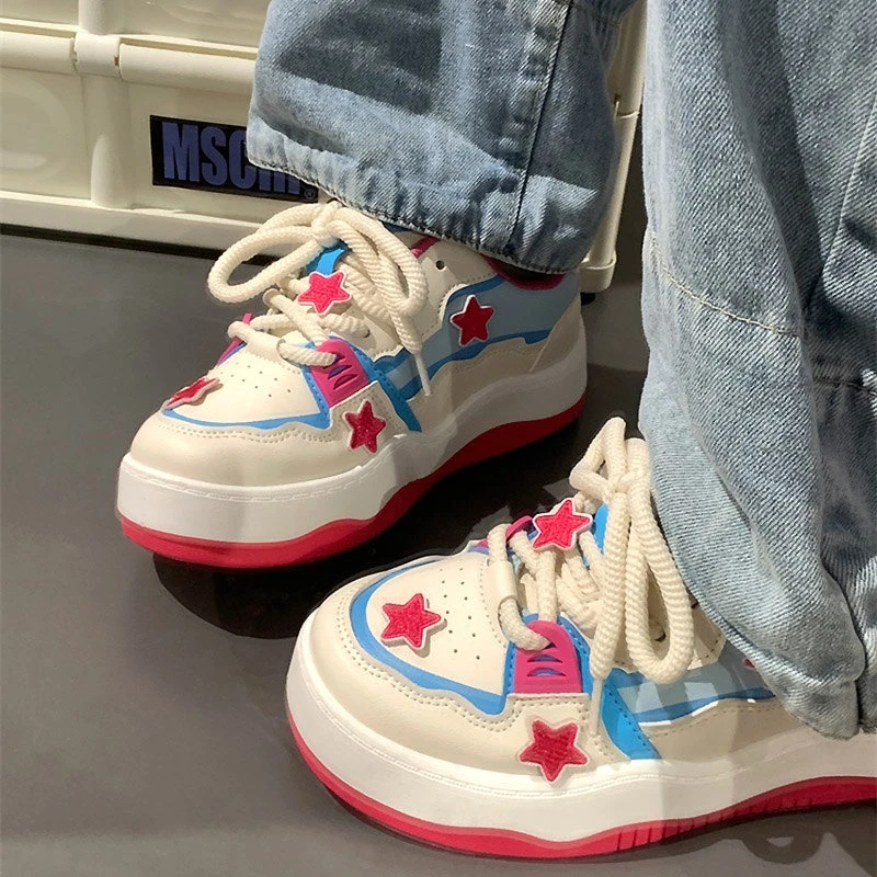 Y2K Korean Women White Star Sport Sneakers Loafers Aesthetic Vintage Casual Platform Tennis Shoe Athletic Chunky Sneaker Shoes
Y2K Korean Women White Star Sport Sneakers Loafers Aesthetic Vintage Casual Platform Tennis Shoe Athletic Chunky Sneaker Shoes