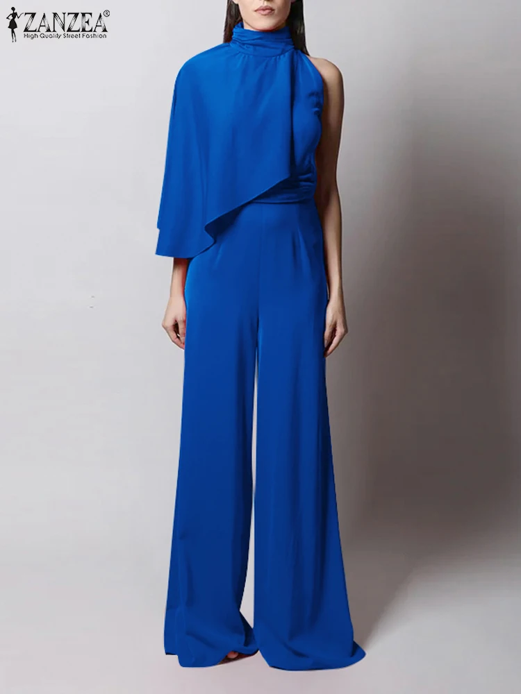 Комбинезон ZANZEA женский длинный, винтажный Модный ромпер с завышенным воротником, без рукавов, с широкими штанинами, лето 2023 
Комбинезон ZANZEA женский длинный, винтажный Модный ромпер с завышенным воротником, без рукавов, с широкими штанинами, лето 2023