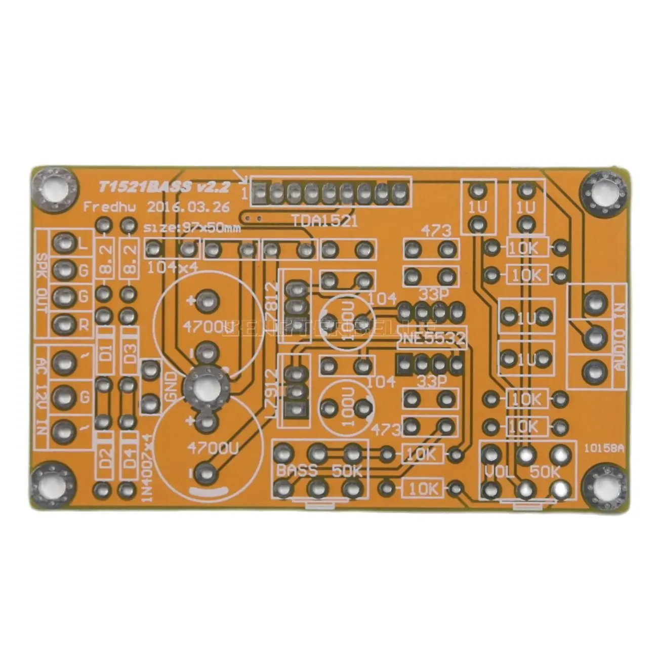 TDA1521 HiFi Stereo Dual Channel 10W+10W Power Amplifier Board PCB Home Audio Preamplifier
TDA1521 HiFi Stereo Dual Channel 10W+10W Power Amplifier Board PCB Home Audio Preamplifier