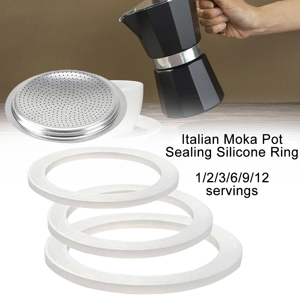 Replacement Gasket Seal For Coffee Espresso Moka Stove Pot Top Silicone Rubber For Cups 1*Moka Rubber Seal+1*sieve
Replacement Gasket Seal For Coffee Espresso Moka Stove Pot Top Silicone Rubber For Cups 1*Moka Rubber Seal+1*sieve