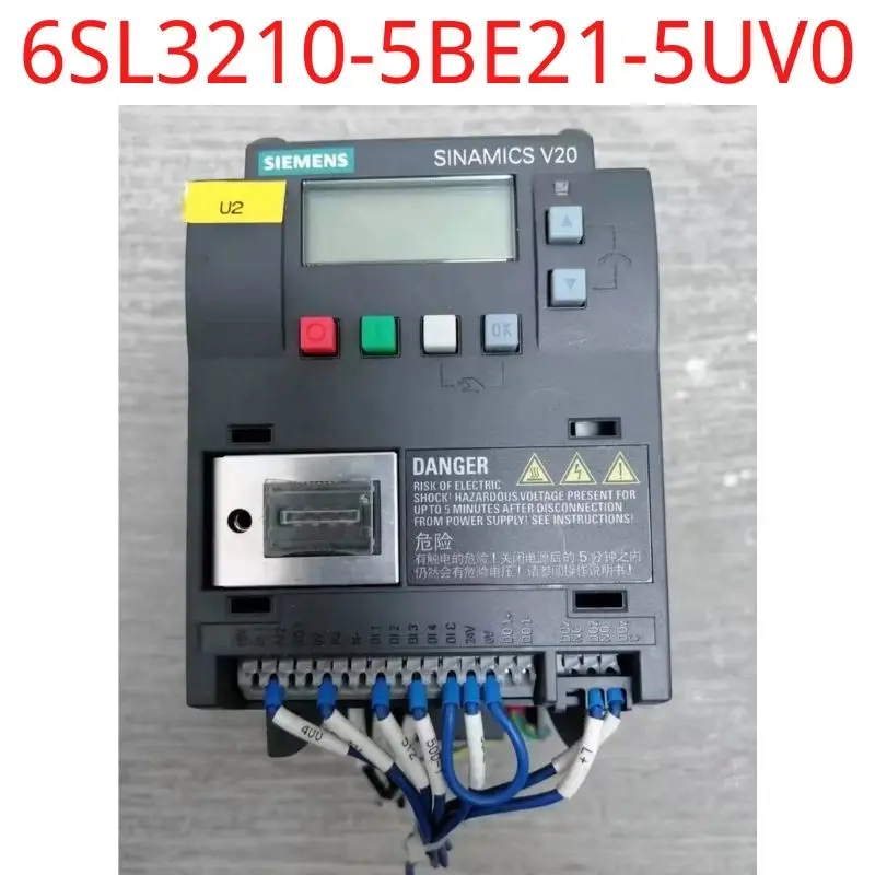 

used Siemens test ok real 6SL3210-5BE21-5UV0 SINAMICS V20 380-480 V 3 AC -15/+10% 47-63Hz rated power 1.5 kW with 150% overload