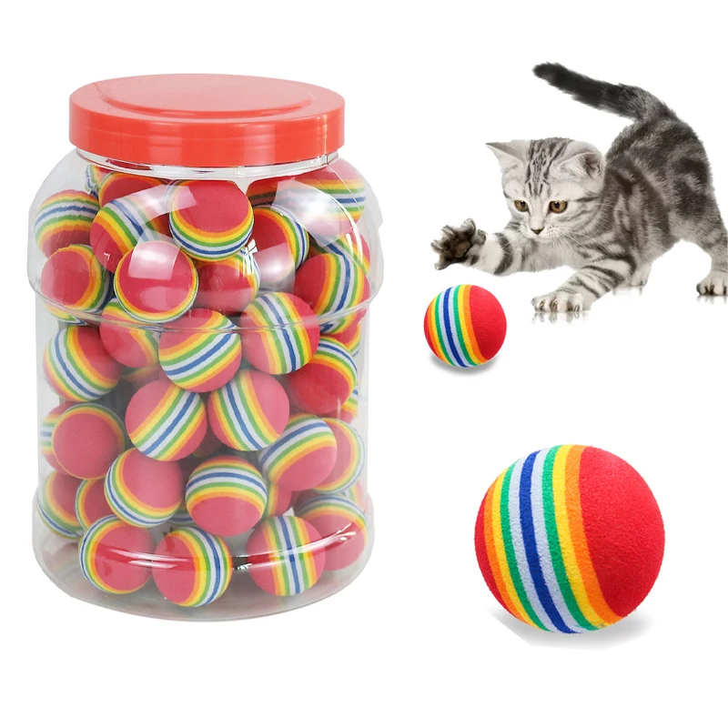 Rainbow EVA Cat Toys Ball Interactive Cat Dog Play Chewing Rattle Scratch EVA Ball Training Balls Pet Toys Supplies
Rainbow EVA Cat Toys Ball Interactive Cat Dog Play Chewing Rattle Scratch EVA Ball Training Balls Pet Toys Supplies