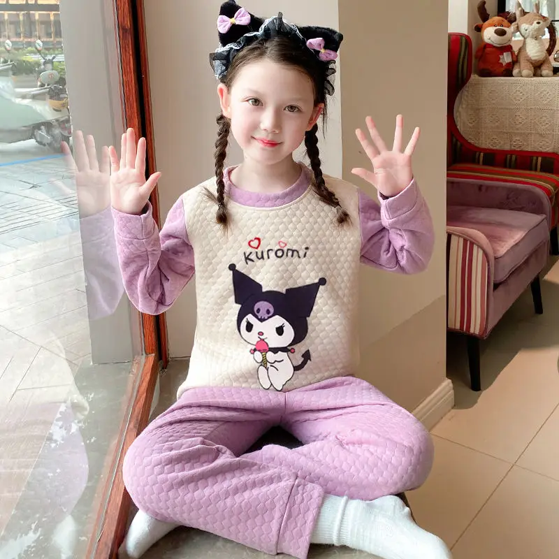 Детская Пижама Sanrio Kuromi, домашняя одежда, кардиган, костюм с длинными рукавами из чистого хлопка, близко к телу, популярная Милая мультяшная принцесса
Детская Пижама Sanrio Kuromi, домашняя одежда, кардиган, костюм с длинными рукавами из чистого хлопка, близко к телу, популярная Милая мультяшная принцесса