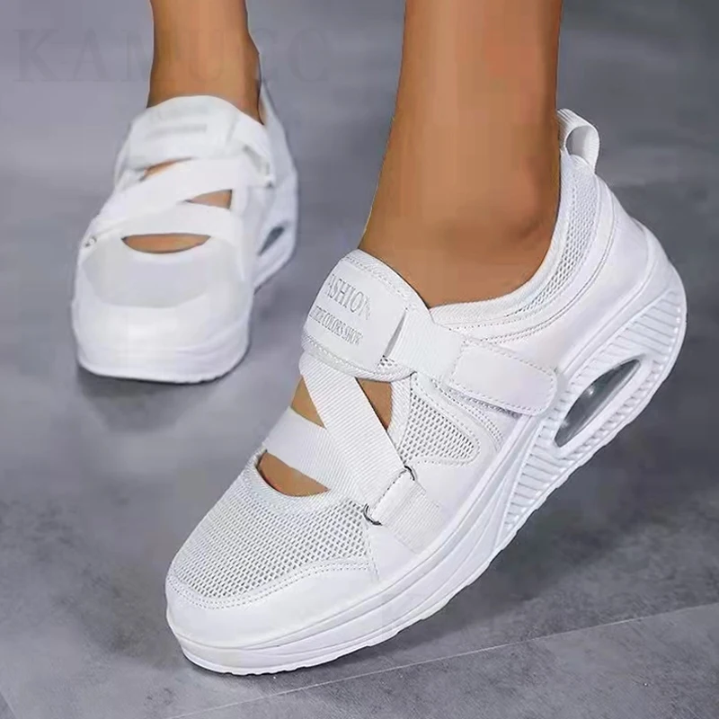 Platform Shoes Ladies Casual Shoes Ladies Sneakers Breathable Mesh Spring/Summer Wedge Ankle Straps Flats
Platform Shoes Ladies Casual Shoes Ladies Sneakers Breathable Mesh Spring/Summer Wedge Ankle Straps Flats