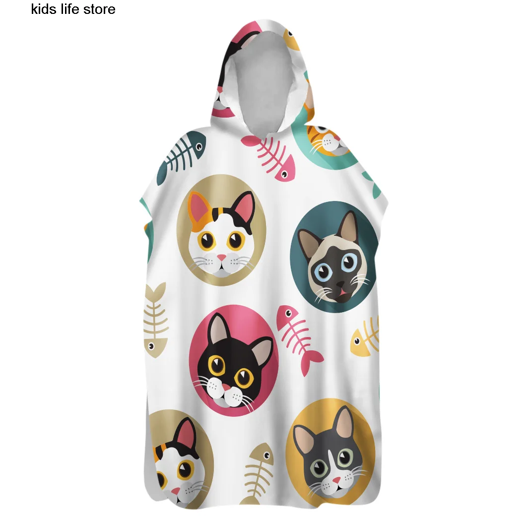 Cartoon Cat Beach Towel Microfiber Sunscreen Quick-Drying Warm Change Bathrobe Swimsuit Ultralight Travel Cloak Surf Poncho
Cartoon Cat Beach Towel Microfiber Sunscreen Quick-Drying Warm Change Bathrobe Swimsuit Ultralight Travel Cloak Surf Poncho