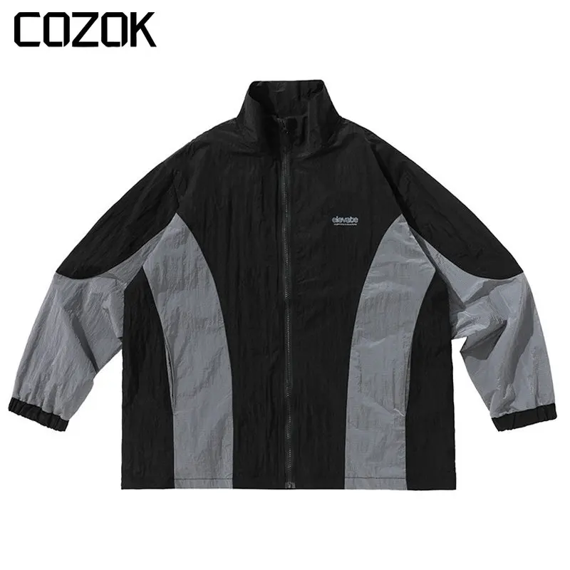 Japanese Patchwork Jacket Men Varsity Sport Windbreaker Coat Casual Loose Jackets Unisex Korean Fashion Stand Collar Outwear
Japanese Patchwork Jacket Men Varsity Sport Windbreaker Coat Casual Loose Jackets Unisex Korean Fashion Stand Collar Outwear