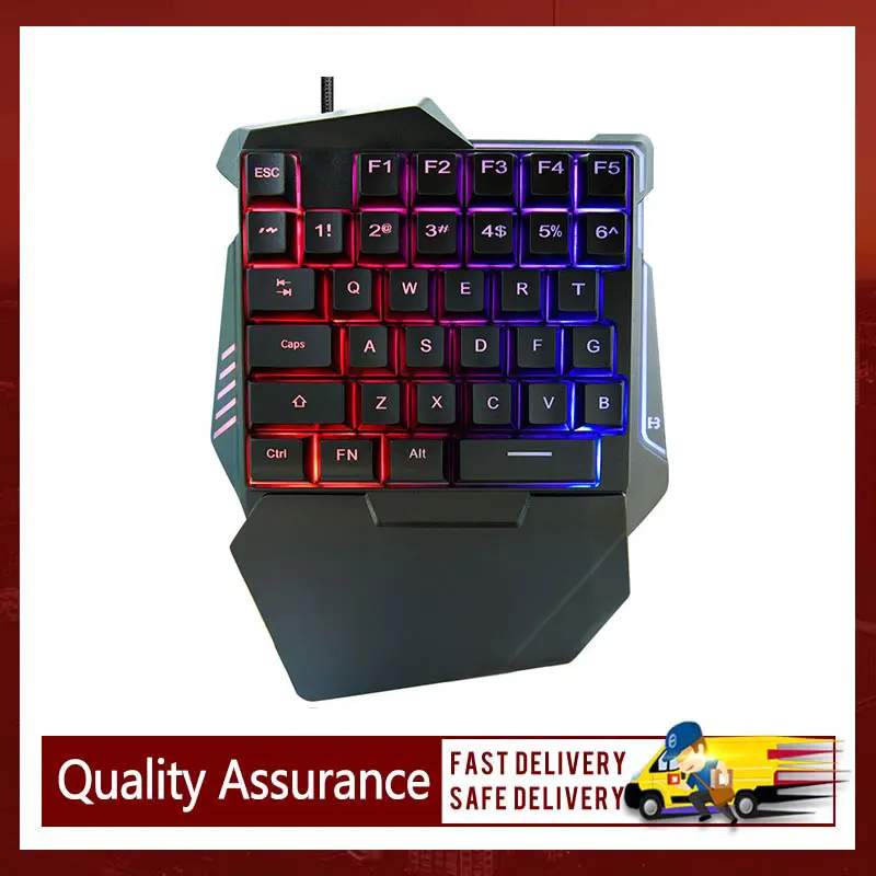 Brand New USB wired G7 one-handed mechanical gaming keyboard Color backlight
Brand New USB wired G7 one-handed mechanical gaming keyboard Color backlight