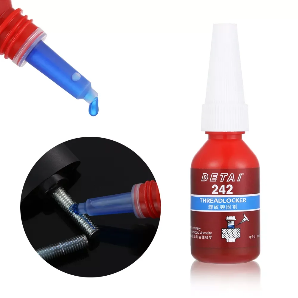 Bottle 10ml Anti-pressure Blue 242 Glue Anaerobic Screw Lock Adhesive Wire Sealing Anti-corrosion Thread Anaerobic Glue
Bottle 10ml Anti-pressure Blue 242 Glue Anaerobic Screw Lock Adhesive Wire Sealing Anti-corrosion Thread Anaerobic Glue