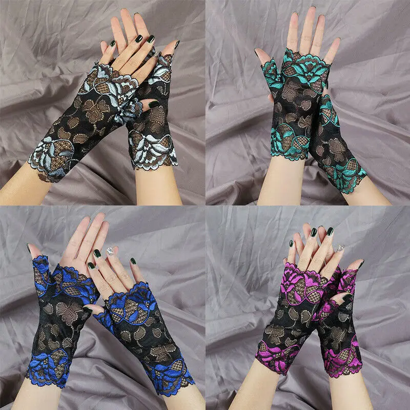 Women Hollow Out Floral Lace Fingerless Gloves UV Sun Protection Driving Wedding Bridal Short Half Finger Summer Mittens
Women Hollow Out Floral Lace Fingerless Gloves UV Sun Protection Driving Wedding Bridal Short Half Finger Summer Mittens