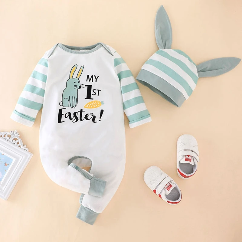 Baby Clothing Outfits My 1st Easter Floral Printed Romper Bunny Beanies Hat Set G99C
Baby Clothing Outfits My 1st Easter Floral Printed Romper Bunny Beanies Hat Set G99C