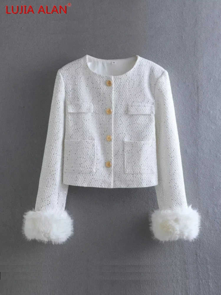 Новое Женское шерстяное однобортное пальто LUJIA ALAN C1651 с вышивкой блестками и накладным карманом и длинным рукавом, Повседневная Свободная в...
Новое Женское шерстяное однобортное пальто LUJIA ALAN C1651 с вышивкой блестками и накладным карманом и длинным рукавом, Повседневная Свободная в...