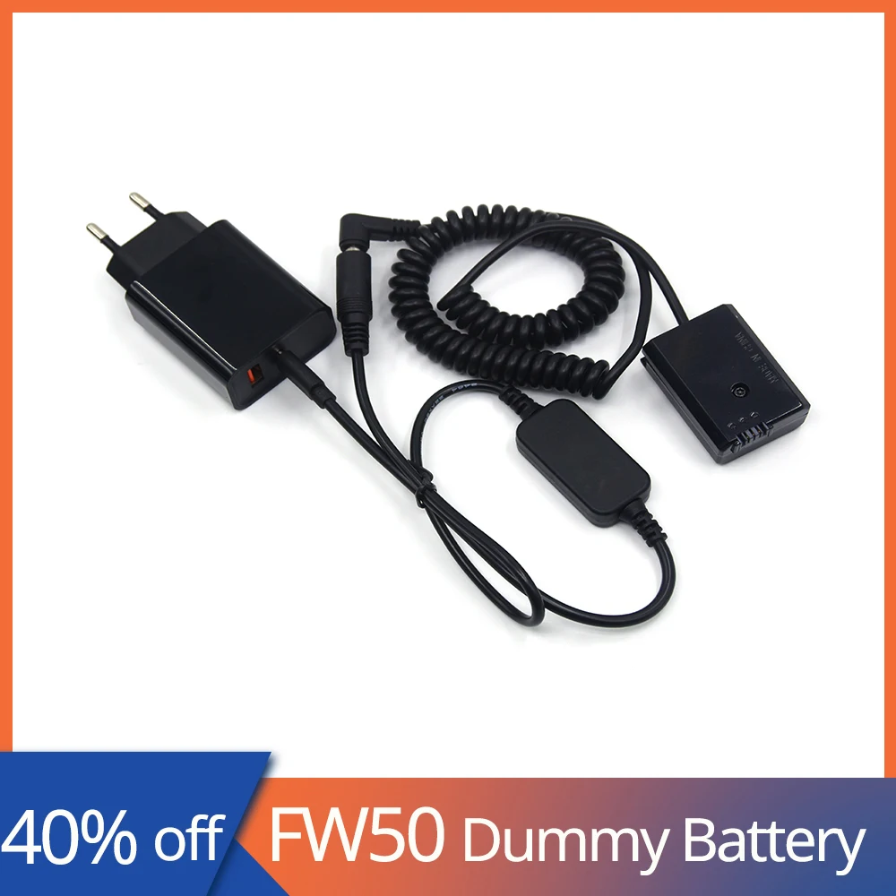 USB-C Power Cable+PD Charger+ NP-FW50 Spring-Cable Dummy Battery For Sony ZV-E10 A7S2 A7S II R RII A6300 A6500 A6000 F3
USB-C Power Cable+PD Charger+ NP-FW50 Spring-Cable Dummy Battery For Sony ZV-E10 A7S2 A7S II R RII A6300 A6500 A6000 F3