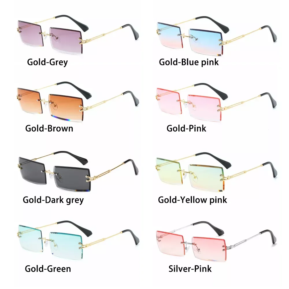 Popular Rimless Small Rectangle Sunglasses Women Men 2020 Shades Alloy Metal Glasses UV400 Eyewear 
Popular Rimless Small Rectangle Sunglasses Women Men 2020 Shades Alloy Metal Glasses UV400 Eyewear