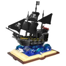 New 919+Pcs MOC Toys Black Pearl Adyenture Ship Model Grimoire Building Blocks Bricks Children Birthday Gifts