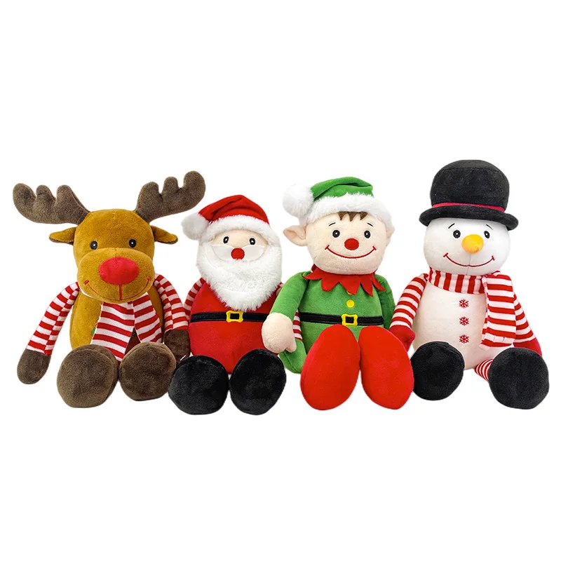 

Cute Santa Claus Snowman Elk Plush Toys Christmas Decorations 2023 Navidad New Year Decor Noel Xmas Dolls for Baby Kids Gifts
