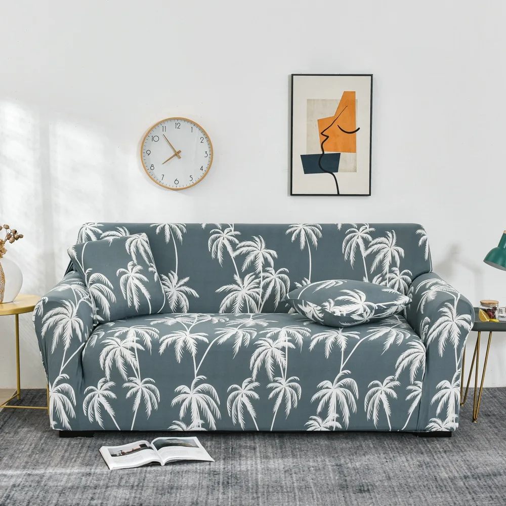 

Новый эластичный чехол для дивана с цветочным принтом, большие диваны, все включено, L-образная искусственная Обложка, пылезащитный чехол дл...