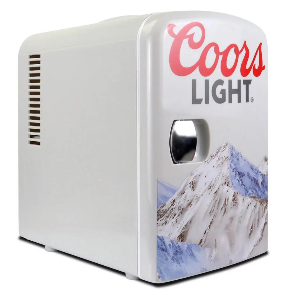 Coors Light 6 Can Mini Fridge 4L Mini Electric Cooler Travel Compact Portable 12V Car Cooler Gray 
Coors Light 6 Can Mini Fridge 4L Mini Electric Cooler Travel Compact Portable 12V Car Cooler Gray