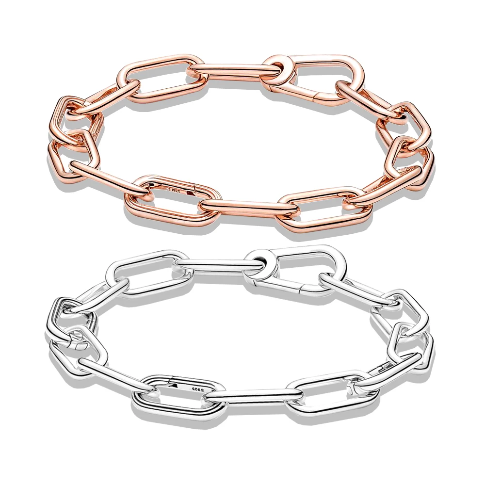 925 Silver ME Link Chain Bracelet Anniversary Banquet Jewelry Fit For Pandora Fashion Ladies DIY Gift
925 Silver ME Link Chain Bracelet Anniversary Banquet Jewelry Fit For Pandora Fashion Ladies DIY Gift