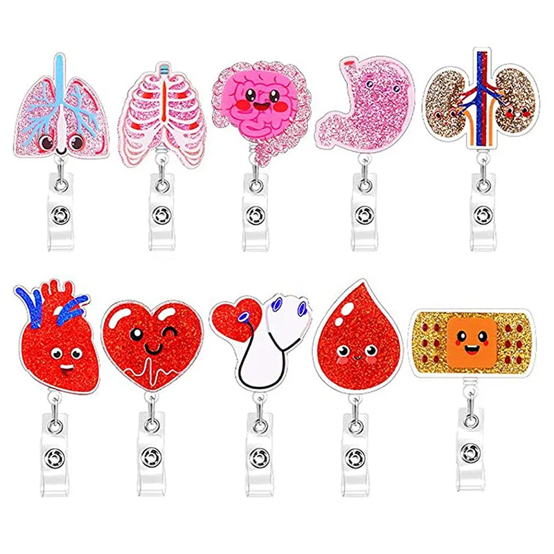 With Holder Retractable Glitter Doctor Acrylic Badge 360 Holder Clip Organs Rotating Name Badge Nurse Human Reel & Alligator
With Holder Retractable Glitter Doctor Acrylic Badge 360 Holder Clip Organs Rotating Name Badge Nurse Human Reel & Alligator