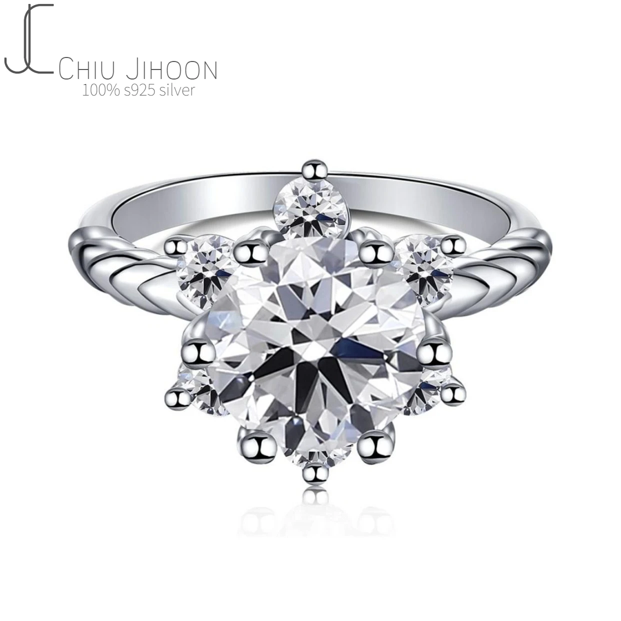 Hot Selling S925 Sterling Silver Ring Personality Luxury Wild Snowflake Sunflower Inlaid Zircon Rings Women Jewelry
Hot Selling S925 Sterling Silver Ring Personality Luxury Wild Snowflake Sunflower Inlaid Zircon Rings Women Jewelry