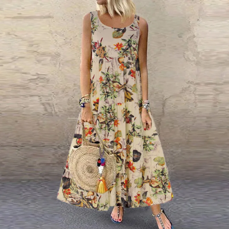 2022 New Vintage Dress Women Summer Elegant Linen Sleeveless Boho Long Dress Women Holiday Sundress Party Dress Vestidos
2022 New Vintage Dress Women Summer Elegant Linen Sleeveless Boho Long Dress Women Holiday Sundress Party Dress Vestidos