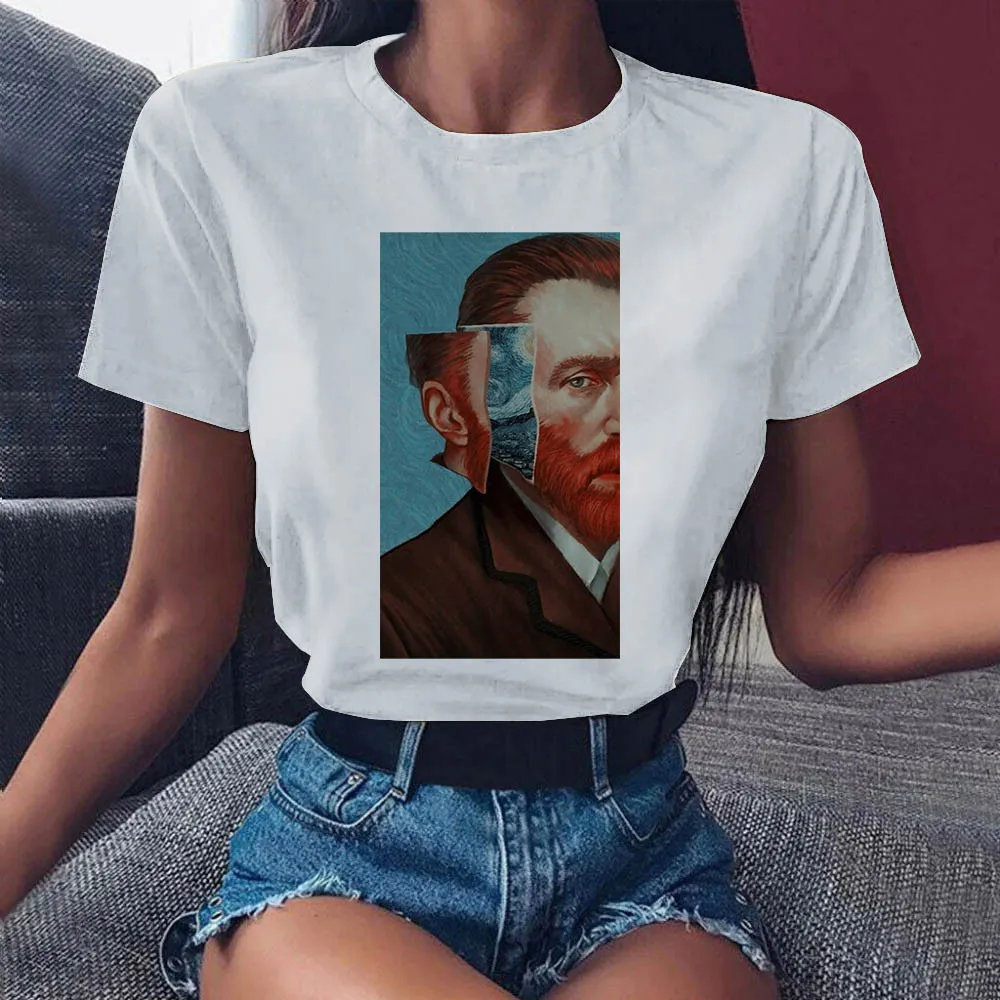 Vintage Tshirt Fashion Top Tees Female Vincent Van Gogh Harajuku Aesthetic T Shirts Women Oil Painting Funny T-shirt
Vintage Tshirt Fashion Top Tees Female Vincent Van Gogh Harajuku Aesthetic T Shirts Women Oil Painting Funny T-shirt