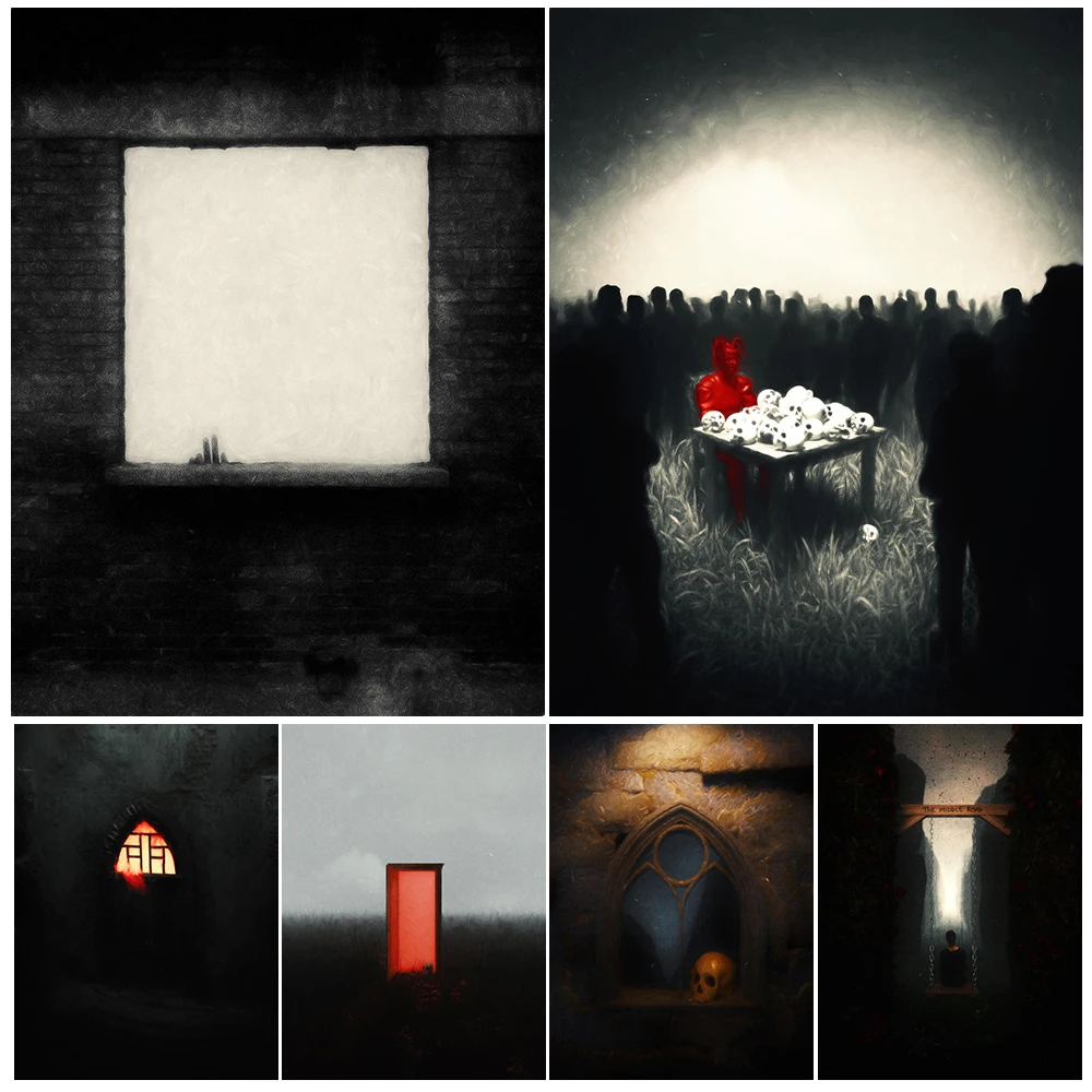 The Door And Window Of The Mysterious Tower Keeper Abstract Wall Art Canvas Painting Gate Of Hell Gothic Art Poster Print Decor
The Door And Window Of The Mysterious Tower Keeper Abstract Wall Art Canvas Painting Gate Of Hell Gothic Art Poster Print Decor