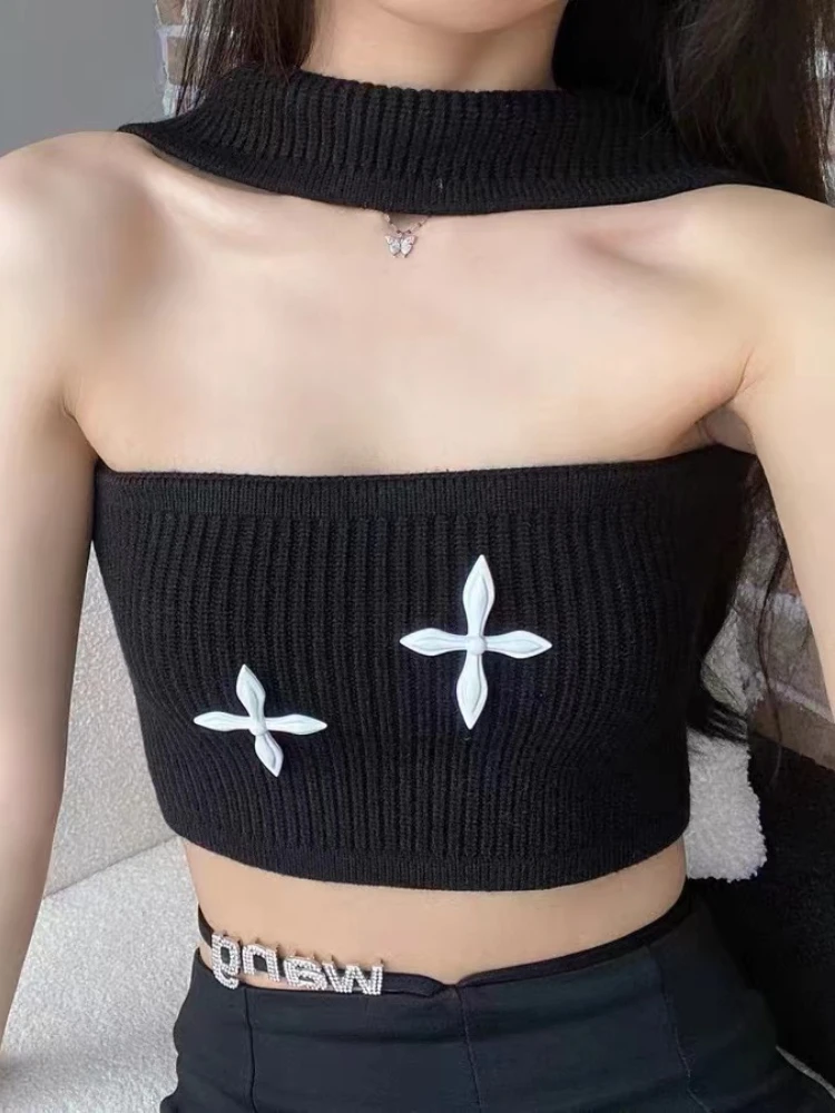 Y2K Crop Top Women 2022 Vintage White Cross Print Gothic Tank Tops Hollow out Slim Tee Sexy Streetwear Mujer De Moda Verano
Y2K Crop Top Women 2022 Vintage White Cross Print Gothic Tank Tops Hollow out Slim Tee Sexy Streetwear Mujer De Moda Verano